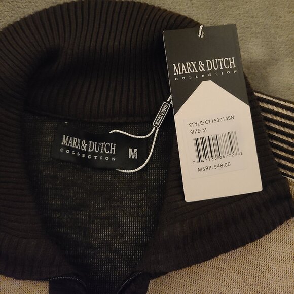 Marx & Dutch Collection Men's M Long-sleeved Brown Tan New - Picture 3 of 11